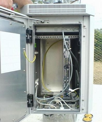 China Pole Mounted Outdoor Telecom Cabinet, 6U, IP55, With Fans and Heater supplier