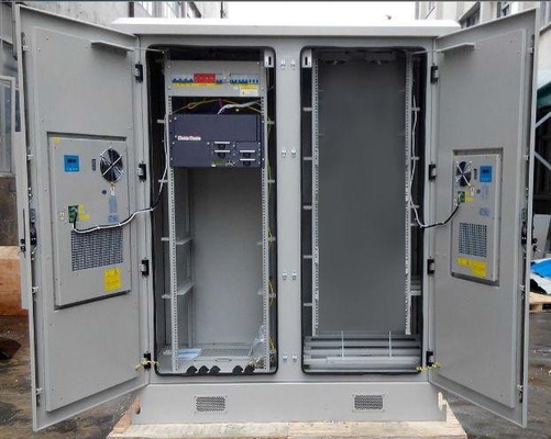 China Two Compartment Outdoor Telecom Cabinet, with Two Air Conditioner, Monitoring, PDU supplier