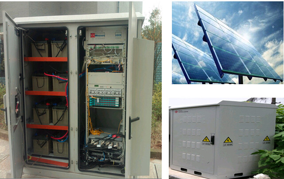 China (Solar Power + Generator + Batteries) Integrated Outdoor Telecom Cabinet, for remote area supplier