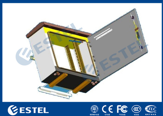 China 14U NEMA 4X Weatherproof Anti-proof Outdoor Pole Mounted Telecom Cabinet SPCC Material Single Wall supplier