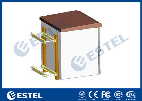 China IP55 Pole Mount Cabinet Small Outdoor Metal Box With Equipment Tray supplier