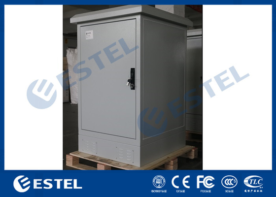China IP55 Galvanized Steel Single Wall Outdoor Telecom Cabinet  With Front Rear Access supplier