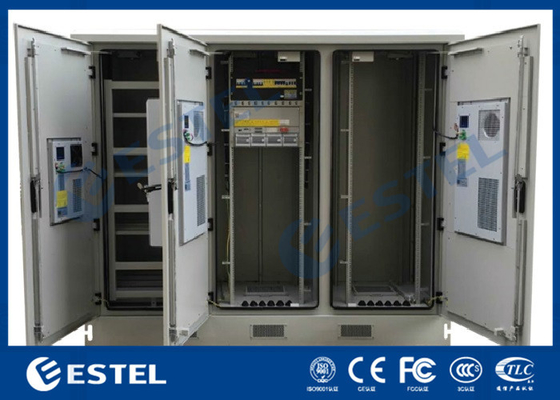 China Three Compartment Waterproof Telecom Equipment Outdoor Cabinet With High Performance Cooling System supplier