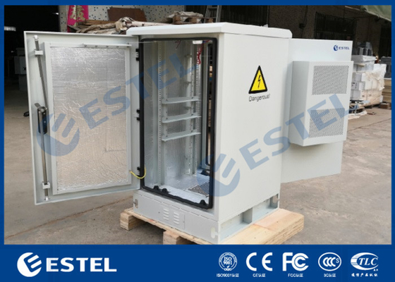 China Sandwich Structure Steel Outdoor Telecom Cabinet 500W Cooling System With Front And Rear Access supplier