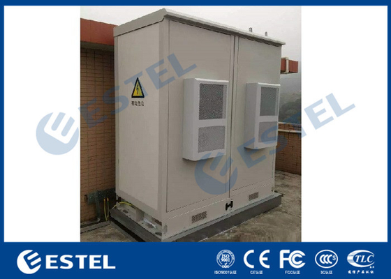 China Weatherproof IP55 Two Compartment Base Station Cabinet With Aircon Cooling System supplier