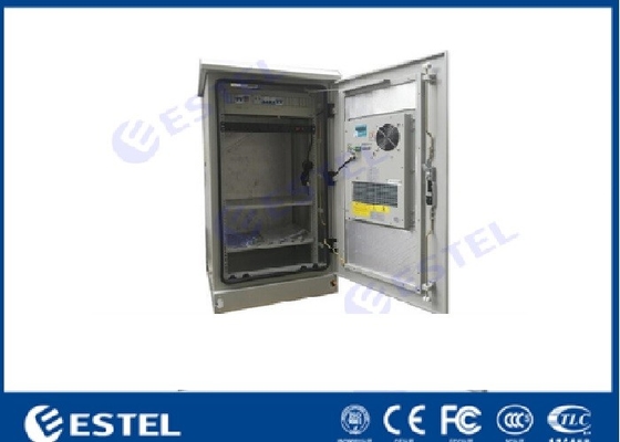 China Pole Mount Air Conditioner Cooling Outdoor Telecom Cabinet Including 13U 19&quot; Rack supplier