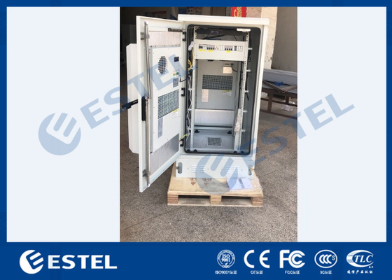 China Galvanized Steel Outdoor Telecom Cabinet With Front &amp; Rear Access 27U Rack supplier