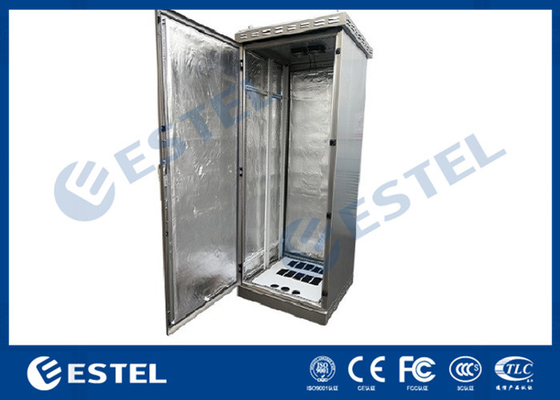 China IP55 Fans Cooling Galvanized Steel Outdoor Telecom Cabinet Includes 19&quot; Rack supplier
