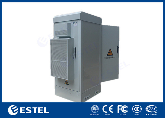 China IP55 24U 19inch Uncorrosion Two door Outdoor Enclosure with 1500W Air Conditioner and 2 Fans supplier