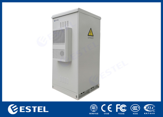 China AC220V, 50Hz 1500W Air Conditioner DV48V Fans Double Door 40U Galvanized Steel Outdoor Telecom Equipment Cabinet supplier