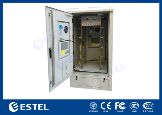 China Two Compartments Outdoor Telecom Cabinet 19&quot; Rack For Base Station supplier