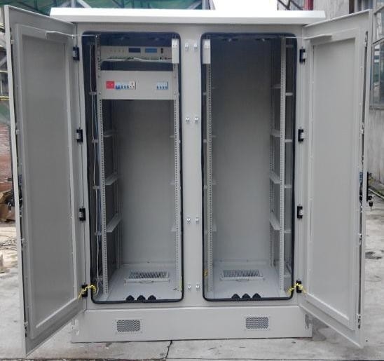 Ip55 Outdoor Telecom Cabinet Tower Cabinet Tower Shelter 70u With Fans And Ems