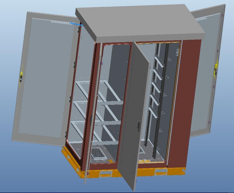 DDTE045AL Outdoor Enclosure, with Active Equipment Bay, Battery Bay, MDF Bay