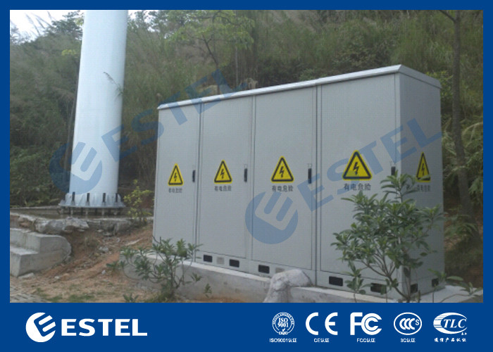 Four Bays Integrated Outdoor Telecom Cabinet With Remote