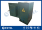 18U Standard 19” Rail Outdoor Pole and Floor Mounted Cabinet With Air Conditioner supplier