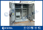 IP55 Two Compartment Galvanized Steel Outdoor Telecom Cabinets Floor Mounting Type supplier