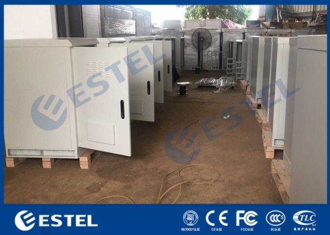 IP55 Two Compartments Outdoor Telecom Cabinet 19 Inch Rack And Battery ...