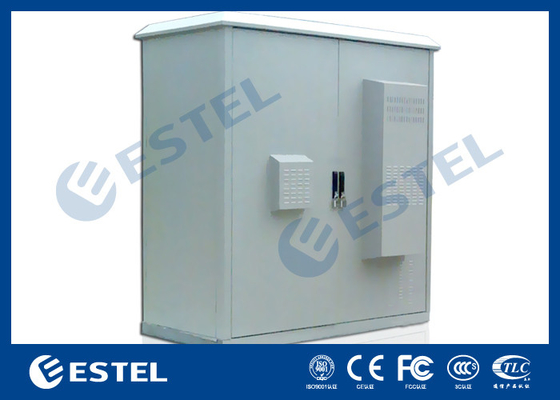 China Integrated Outdoor Telecom Enclosure With Two Compartments For Equipment ,  Battery, Anti-theft Base Station supplier