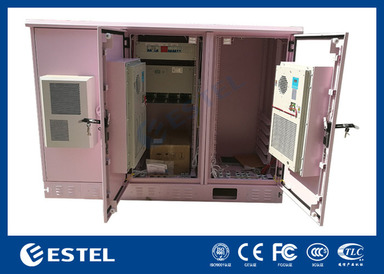 china ET25080240C-240 Outdoor Telecom Floor Mounted Cabinet With 3 Compartments Enclosure supplier