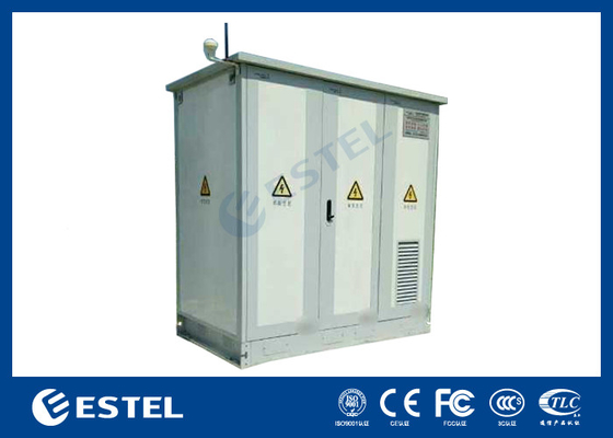 china ET200100200C-200 Base Station Outdoor Cabinet Three Compartments With 3 Front Doors supplier