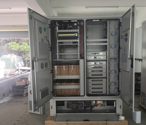 china High IP Rating IP65 Stainless Steel Dual-Bay Integrated Outdoor Telecom Enclosure with Smart Thermal Control supplier