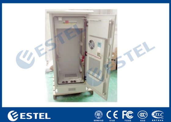 China 19&quot; Electric Outdoor Telecom Cabinet With Heat Exchanger Cooling Double Layer Metal Sheet supplier
