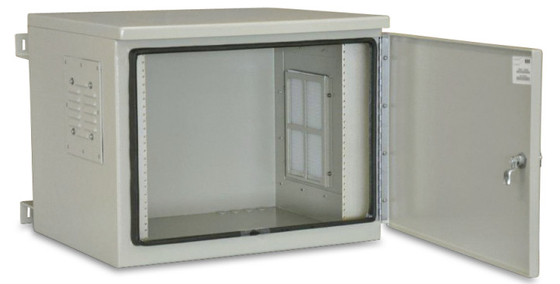 China 9U Waterproof Dustproof Pole Mounted Outdoor Telecom Cabinet / Custom Made Outdoor Box supplier