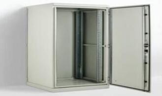 China Steel 12U Pole Mount Outdoor Telecom Enclosure Polyester Powder Coated / Single Wall Small Outdoor Box supplier