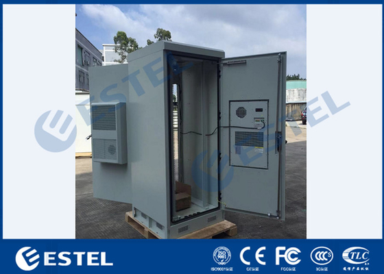 China Telecom Equipment Outdoor Communication Cabinets Steel Double Wall With Two Doors supplier