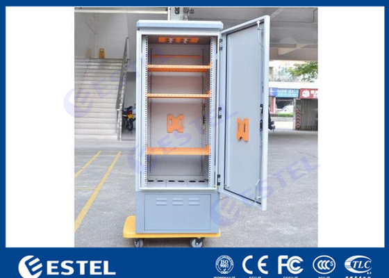 China IP55 Anti Corrosion Powder Coated Thermostatic Outdoor Telecom Cabinet With Front Rear Access supplier