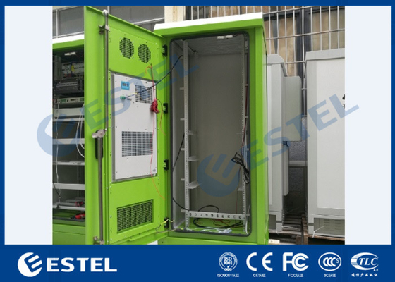 China Green Color Outdoor Electrical Cabinets And Enclosures 42U Sunproof Rainproof supplier