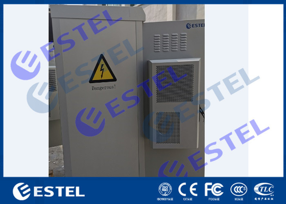 China Anti Corrosion Powder Coated Thermostatic IP65 Outdoor Telecom Cabinet With Front Rear Access supplier