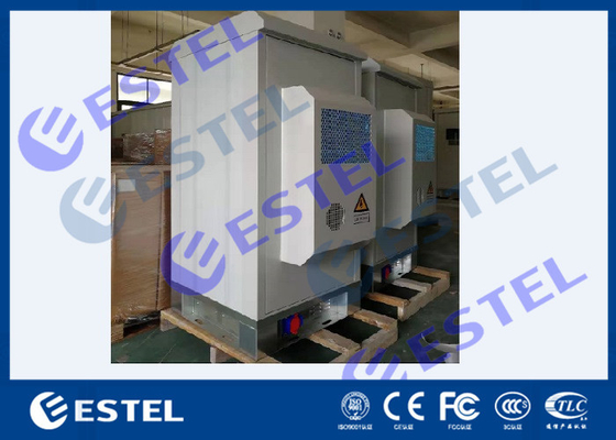 China Efficient Cooling System Outdoor Telecom Cabinet Galvanized Sheet One Front Door With Oil Socket supplier