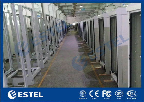 China Air Conditioner Cooling Weatherproof Dual Compartment Outdoor Enclosure With PDU EMU Optional supplier