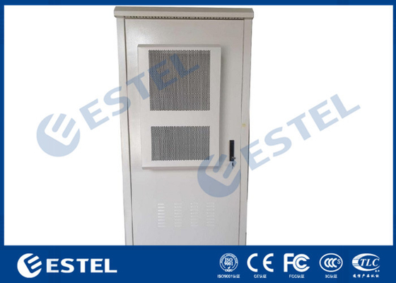 China 40U IP55 Galvanized Steel Outdoor Telecom Cabinet 19 Inch Rack Double Wall Base Station Cabinet supplier