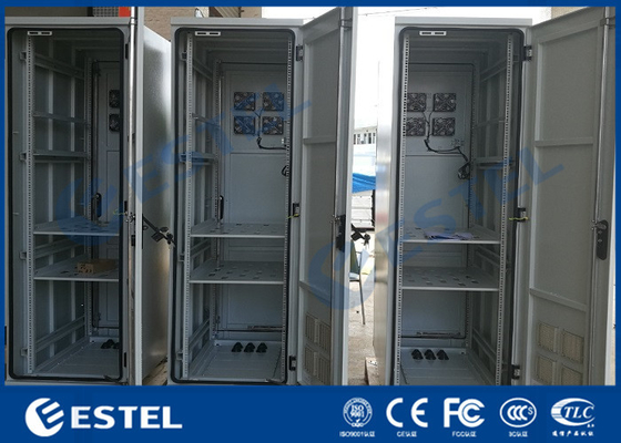 China Air Conditioner Cooling Outdoor Rack Mount Enclosure Cold Rolled Steel With Front / Rear Access supplier