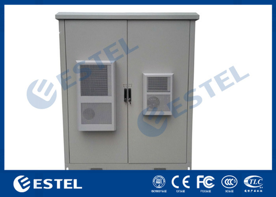 China Weatherproof Dual Compartment Aluminum Outdoor Telecom Cabinet For Housing Electronics supplier