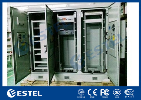 China IP55 Triple Bay Racking Outdoor Telecom Enclosure With Air Conditoner Cooling System supplier