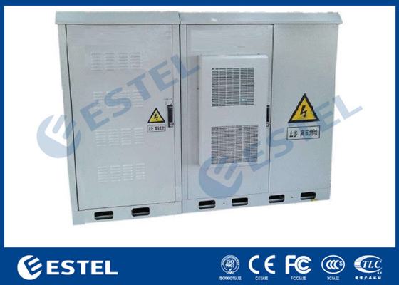 China Four Access Doors Outdoor Base Station Cabinet IP55 With Air Conditioner Cooling System supplier
