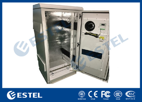China Single Wall Galvanized Steel Outdoor Communication Cabinets Grey RAL7035 Color supplier