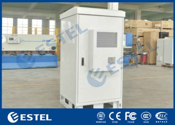 China Single Wall 40U Outdoor Telecom Cabinet Galvanized Steel Front Access Floor Mounting Type supplier