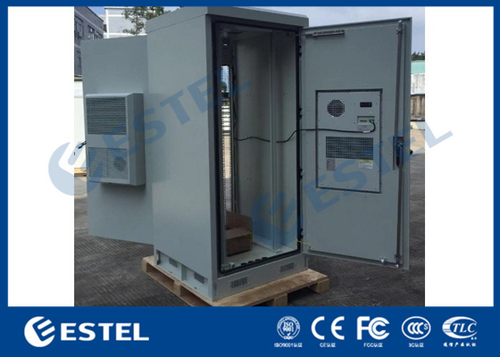 China 40U Galvanized Steel Double Wall IP55 Outdoor Telecom Cabinet Front Rear Access supplier