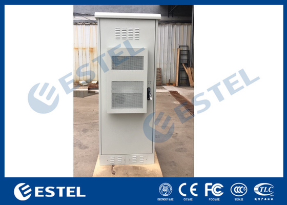 China Galvanized Steel Outdoor Telecom Cabinet Single Wall With Heat Insulation Including 38U Rack supplier