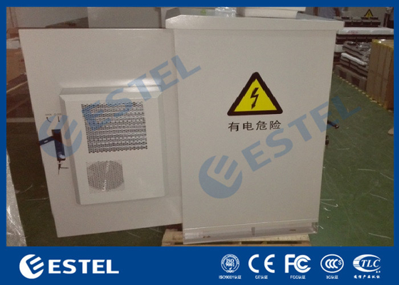 China Temperature Control Small Size Galvanized Steel Outdoor Telecom Cabinet Including 19” Equipment Rack supplier