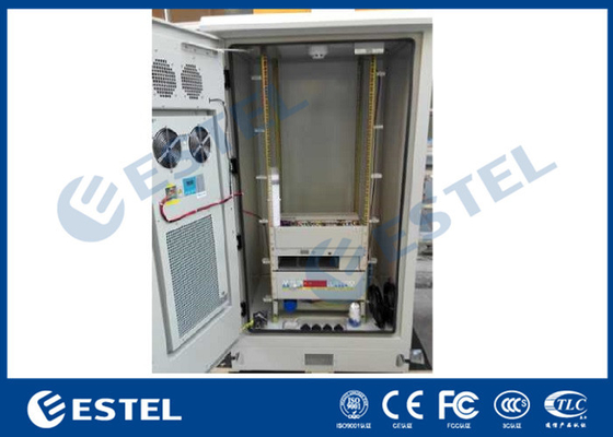 China IP55 Heat Exchanger Cooling System Outdoor Equipment Cabinet Including 19”Rack supplier