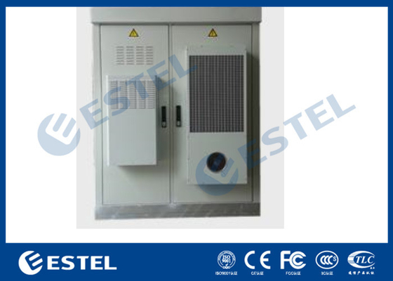 China Galvanized Steel Outdoor Electronic Equipment Enclosures 2 bays with middle division plate supplier