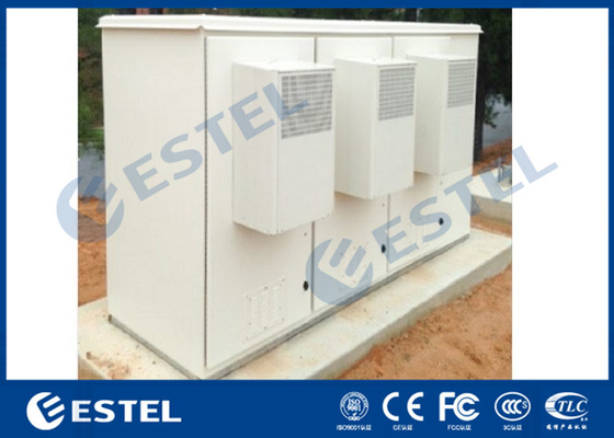 China Three Compartments Galvanized Steel Outdoor Base Station Including Mounting Rack supplier