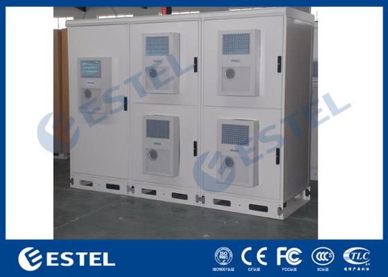 China 5 Sets Air Conditioners 5 Compartments Outdoor Telecom Cabinet Galvanized Steel supplier