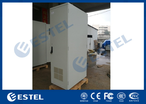 China 42U Single Wall Galvanized Steel Outdoor Telecom Cabinet With RAL7035 supplier