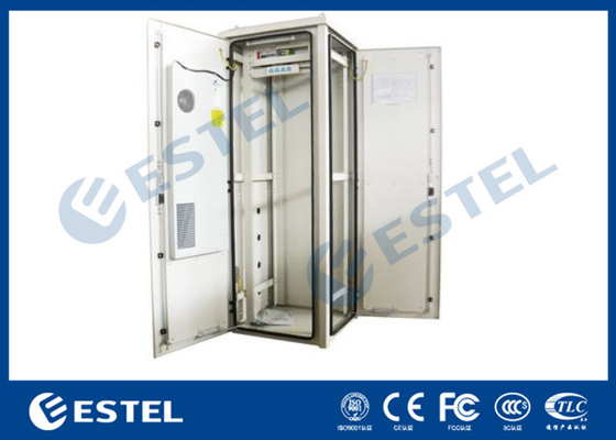 China Fireproof Material Double Wall Air Conditioner Cooling Galvanized Steel Outdoor Telecom Cabinet supplier
